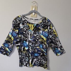 Colorful Womens Shirt with Abstract Print And Subtle Embellishments